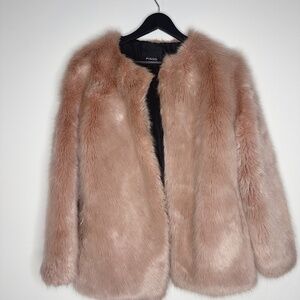 Pinko pink faux fur